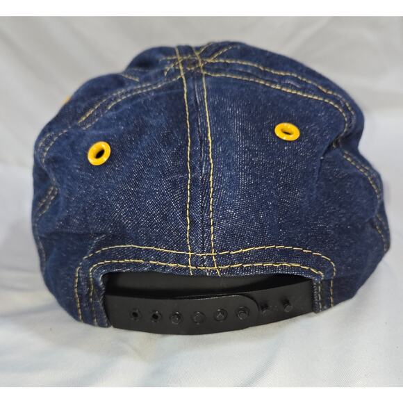 Vintage CAT Diesel Power Hat 1980s Vintage Dad Trucker Hat Denim Patch Snapback - Picture 6 of 9